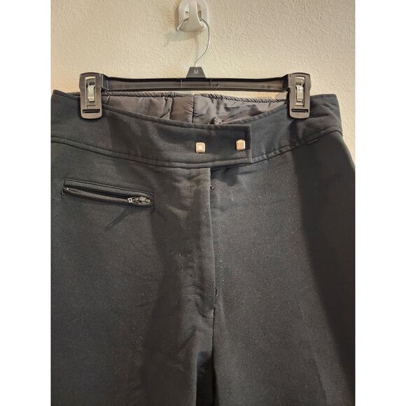Skitique Int'l Womens Black Wool 80s Spandex BootcutStirrup Ski Pants SZ M Japan - Picture 2 of 4